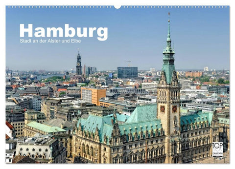 Hamburg Stadt an der Alster und Elbe (Wandkalender 2026 DIN A2 quer), CALVENDO Monatskalender