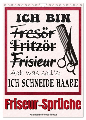 Friseur-Sprüche (Wandkalender 2027 DIN A4 hoch), CALVENDO Monatskalender