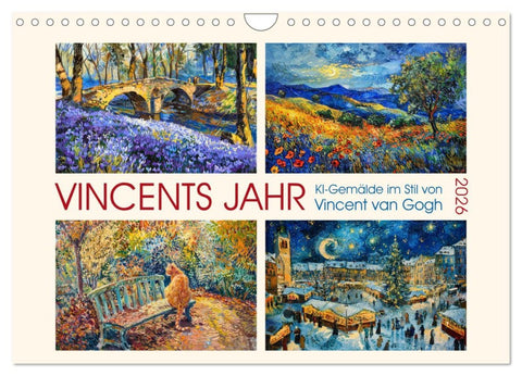 Vincents Jahr (Wandkalender 2026 DIN A4 quer), CALVENDO Monatskalender
