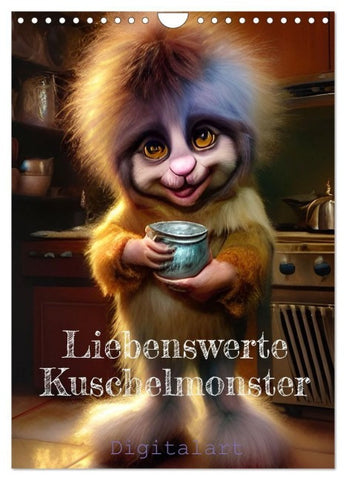 Liebenswerte Kuschelmonster - Digitalart (Wandkalender 2027 DIN A4 hoch), CALVENDO Monatskalender