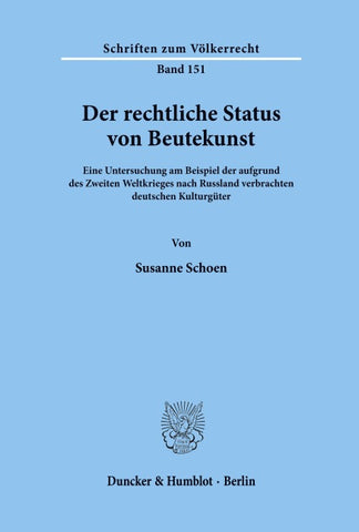 Der rechtliche Status von Beutekunst.