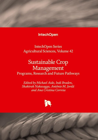 Sustainable Crop Management - Programs, Research and Future Pathways