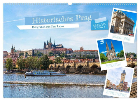 Historisches Prag (Wandkalender 2027 DIN A2 quer), CALVENDO Monatskalender