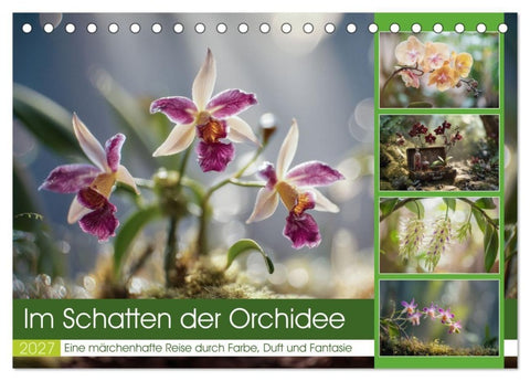 Im Schatten der Orchidee (Tischkalender 2027 DIN A5 quer), CALVENDO Monatskalender