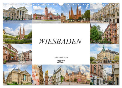 Wiesbaden Impressionen (Wandkalender 2027 DIN A3 quer), CALVENDO Monatskalender