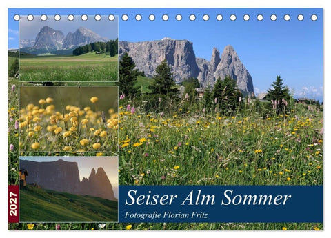 Seiser Alm Sommer (Tischkalender 2027 DIN A5 quer), CALVENDO Monatskalender