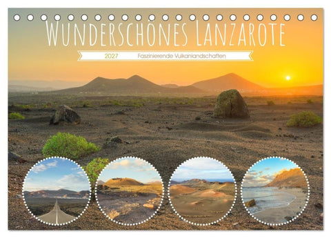 Wunderschönes Lanzarote (Tischkalender 2027 DIN A5 quer), CALVENDO Monatskalender