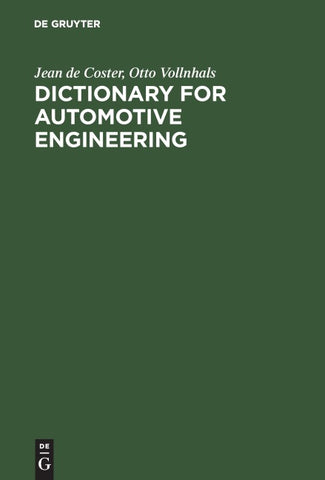 Dictionary for Automotive Engineering