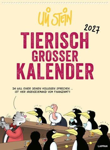 Uli Stein Tierisch großer Kalender 2027: Monatskalender für die Wand im Großformat