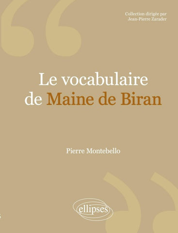 vocabulaire de Maine de Biran (Le)