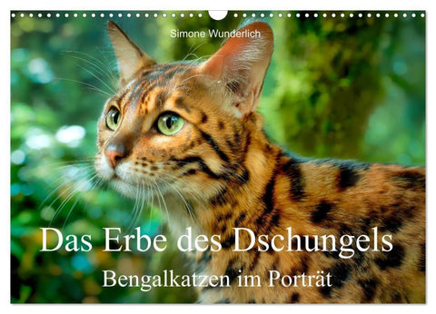 Das Erbe des Dschungels - Bengalkatzen im Porträt (Wandkalender 2027 DIN A3 quer), CALVENDO Monatskalender