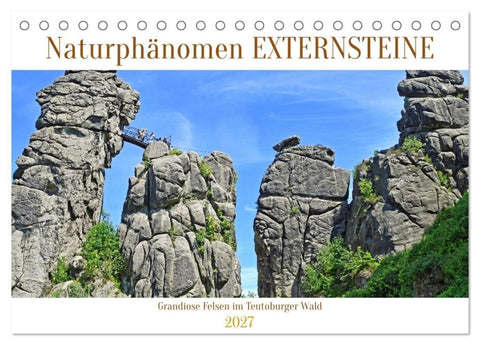 Naturphänomen Externsteine (Tischkalender 2027 DIN A5 quer), CALVENDO Monatskalender