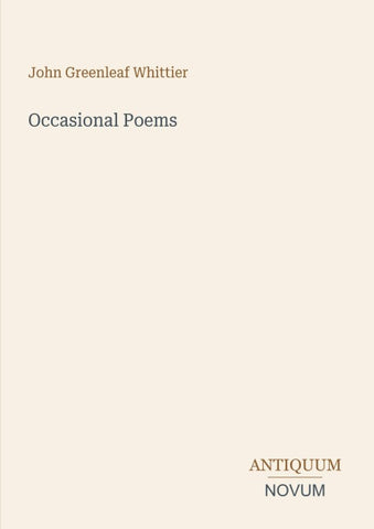 Occasional Poems