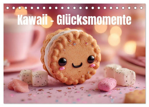 Kawaii-Glücksmomente (Tischkalender 2027 DIN A5 quer), CALVENDO Monatskalender