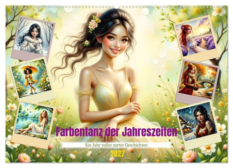 Farbentanz der Jahreszeiten (Wandkalender 2027 DIN A2 quer), CALVENDO Monatskalender