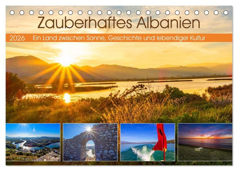 Zauberhaftes Albanien (Tischkalender 2026 DIN A5 quer), CALVENDO Monatskalender