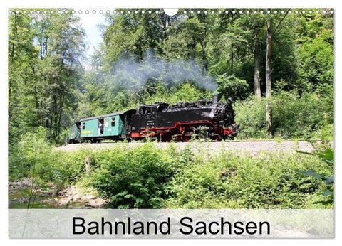 Bahnland Sachsen (Wandkalender 2027 DIN A3 quer), CALVENDO Monatskalender