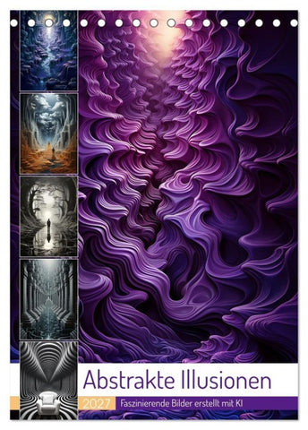 Abstrakte Illusionen (Tischkalender 2027 DIN A5 hoch), CALVENDO Monatskalender