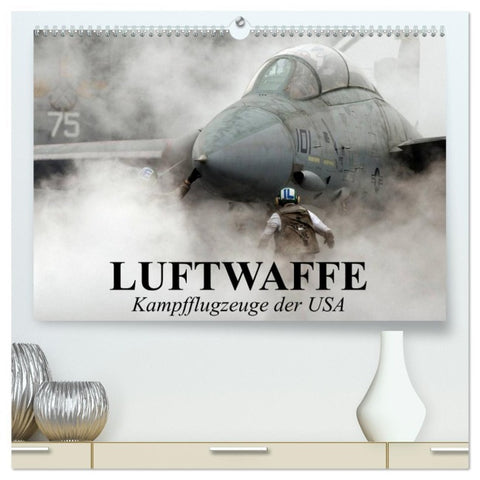 Luftwaffe. Kampfflugzeuge der USA (hochwertiger Premium Wandkalender 2026 DIN A2 quer), Kunstdruck in Hochglanz