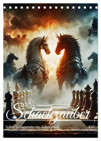 Schachzauber (Tischkalender 2027 DIN A5 hoch), CALVENDO Monatskalender