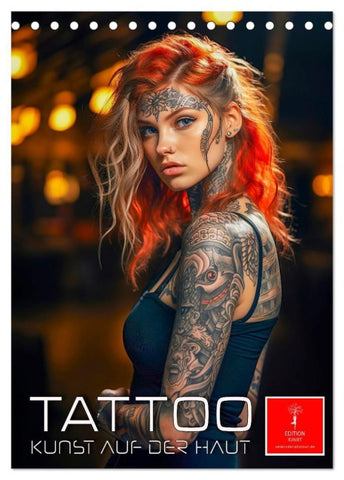 Tattoo Kunst auf der Haut (Tischkalender 2027 DIN A5 hoch), CALVENDO Monatskalender