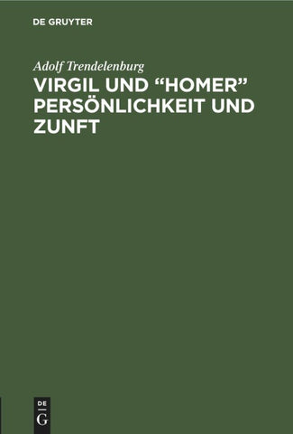 Virgil und “Homer” Persönlichkeit und Zunft