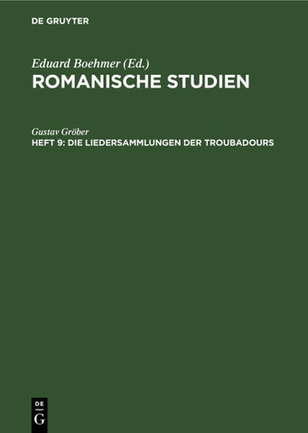 Die Liedersammlungen der Troubadours