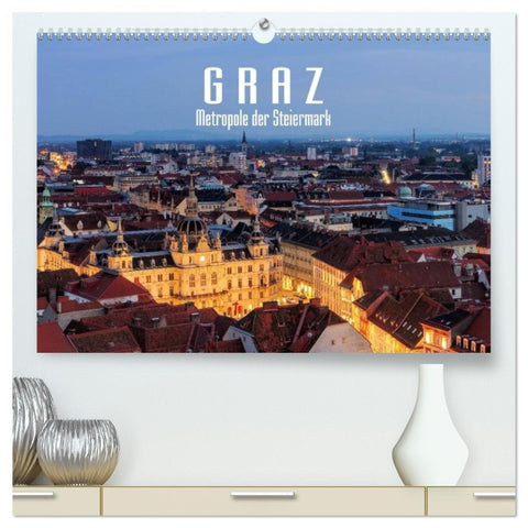 Graz - Metropole der Steiermark (hochwertiger Premium Wandkalender 2026 DIN A2 quer), Kunstdruck in Hochglanz