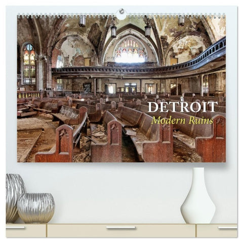 Detroit - Modern Ruins (hochwertiger Premium Wandkalender 2027 DIN A2 quer), Kunstdruck in Hochglanz