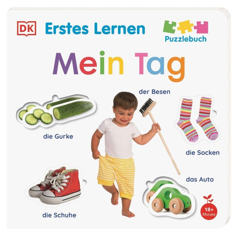 Erstes Lernen Puzzlebuch. Mein Tag