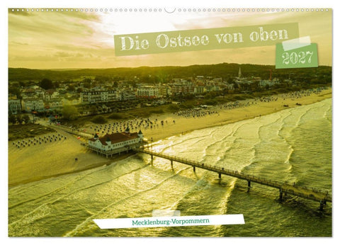 Die Ostsee von oben, Mecklenburg-Vorpommern (Wandkalender 2027 DIN A2 quer), CALVENDO Monatskalender