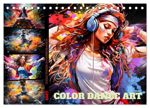 Color Dance Art (Tischkalender 2027 DIN A5 quer), CALVENDO Monatskalender
