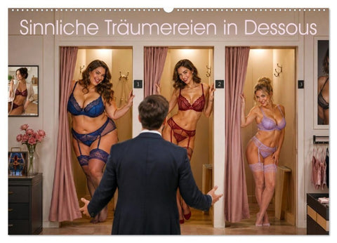 Sinnliche Träumereien in Dessous (Wandkalender 2027 DIN A2 quer), CALVENDO Monatskalender