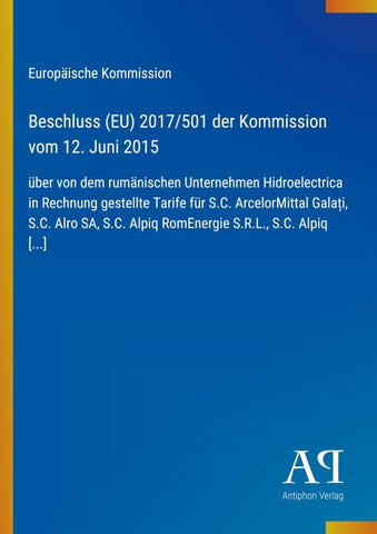 Beschluss (EU) 2017/501 der Kommission vom 12. Juni 2015