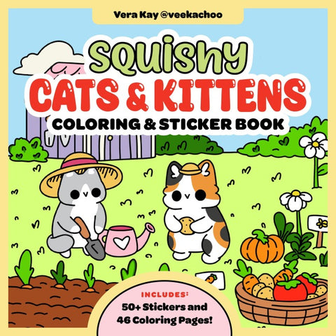 Squishy Cats & Kittens Coloring & Sticker Book