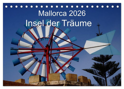 Mallorca 2026 - Insel der Träume (Tischkalender 2026 DIN A5 quer), CALVENDO Monatskalender