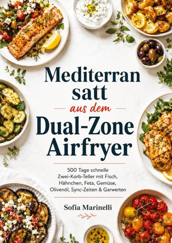 Mediterran satt aus dem Dual-Zone Airfryer