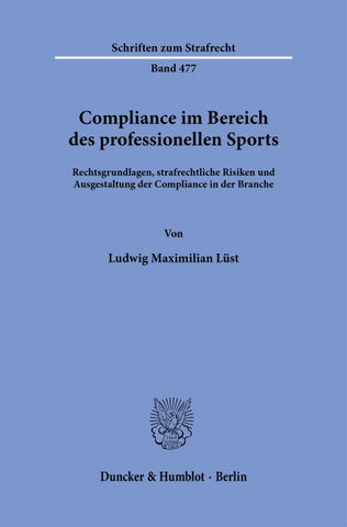 Compliance im Bereich des professionellen Sports