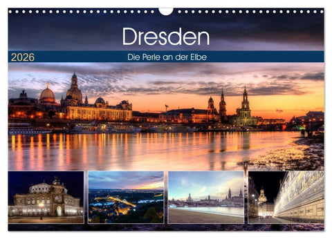 Dresden Die Perle an der Elbe (Wandkalender 2026 DIN A3 quer), CALVENDO Monatskalender
