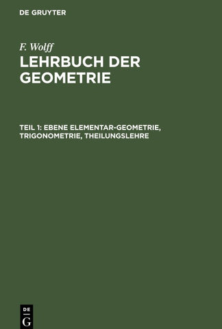 Ebene Elementar-Geometrie, Trigonometrie, Theilungslehre