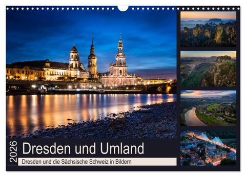 Dresden und Umland (Wandkalender 2026 DIN A3 quer), CALVENDO Monatskalender