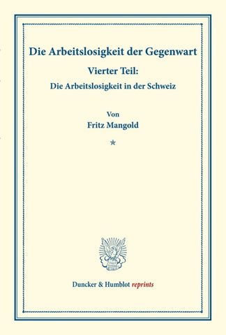 Die Arbeitslosigkeit der Gegenwart.