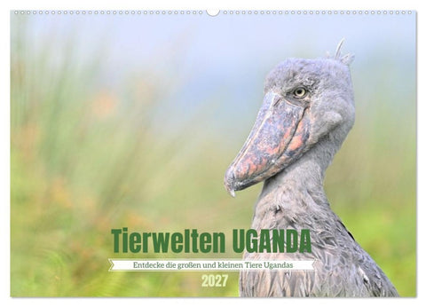 Tierwelten UGANDA (Wandkalender 2027 DIN A2 quer), CALVENDO Monatskalender