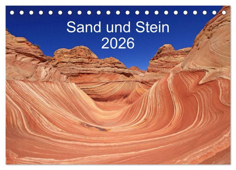 Sand und Stein 2026 (Tischkalender 2026 DIN A5 quer), CALVENDO Monatskalender