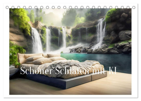 Schöner Schlafen mit KI (Tischkalender 2026 DIN A5 quer), CALVENDO Monatskalender