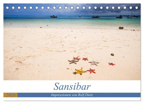 Sansibar - Impressionen von Rolf Dietz (Tischkalender 2026 DIN A5 quer), CALVENDO Monatskalender