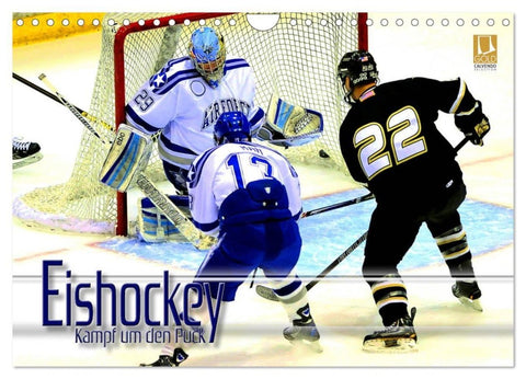 Eishockey - Kampf um den Puck (Wandkalender 2027 DIN A4 quer), CALVENDO Monatskalender