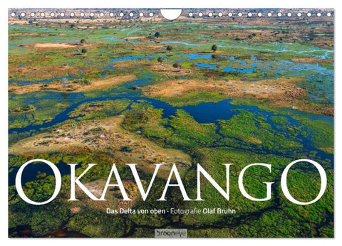 Okavango - Das Delta von oben (Wandkalender 2027 DIN A4 quer), CALVENDO Monatskalender