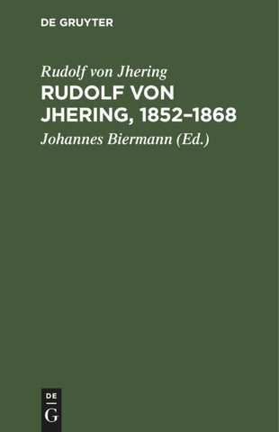 Rudolf von Jhering, 1852–1868