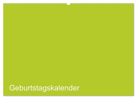 Bastel-Geburtstagskalender grün / Geburtstagskalender (Wandkalender 2026 DIN A2 quer), CALVENDO Monatskalender